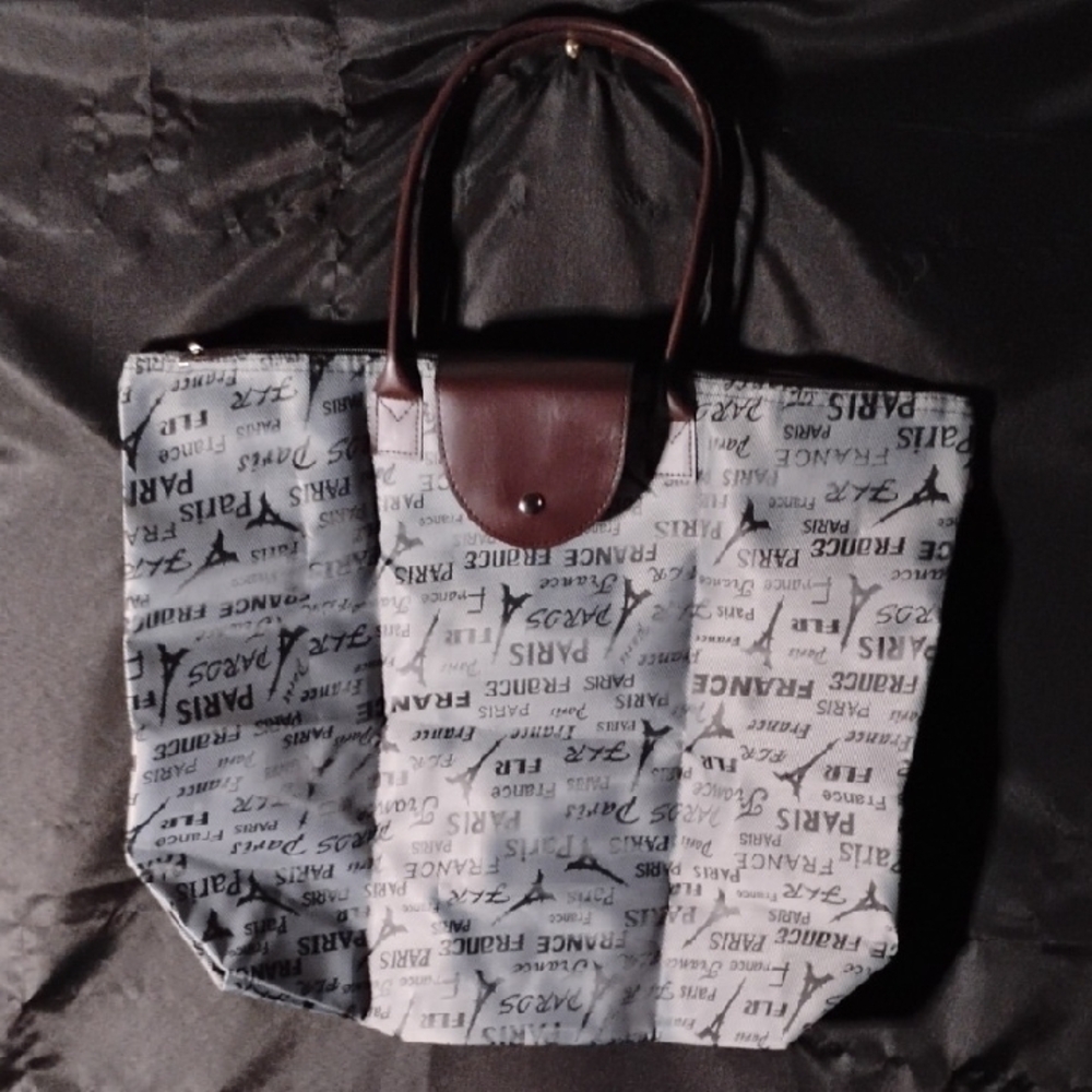 Stylish Brown and Gray Women's Convertible Tote